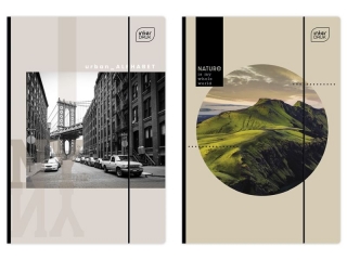 Teczka z gumk� A4+ INTERDRUK LUX UV kolekcja BlackxWhite/ Ci