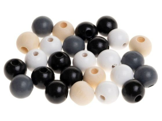 Koraliki drewniane do nawlekania rozmiar: 16 mm ilo��: 25 szt waga: 32 g