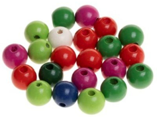 Koraliki drewniane do nawlekania rozmiar: 16 mm ilo��: 22 szt waga: 29 g