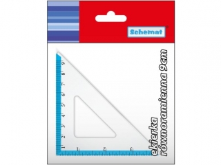 Ekierka SCHEMAT 9cm r�wnoramienna 1683 kolor