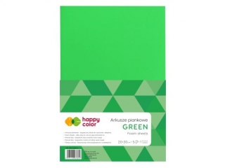 Arkusze piankowe HAPPY COLOR A4 5ark. - zielony