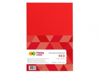 Arkusze piankowe HAPPY COLOR A4 5ark. - czerwone