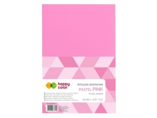 Arkusze piankowe HAPPY COLOR A4 5ark. - różowe pastel