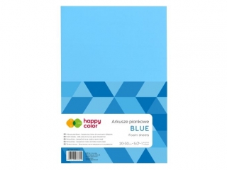 Arkusze piankowe HAPPY COLOR A4 5ark. - niebieskie
