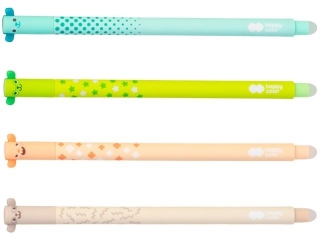 D�ugopis wymazywalny Uszaki Pastel2, 0.5mm, niebieski, Happy Color