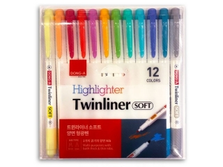 Zakre�lacz dwustronny DONG-A pastelowy 12 kolor�w