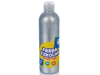 Farba szkolna Astra 250 ml - metaliczna srebrna