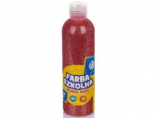 Farba szkolna Astra 250 ml - brokatowa czerwona