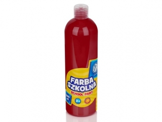 Farba szkolna 500 ml - czerwona ciemna