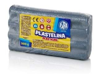 Plastelina ASTRA 500g metaliczna - srebrna