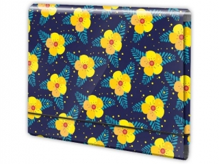 Teczka �amana A4 na gumk� PENMATE wzory - kwiatki