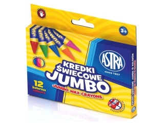 Kredki świecowe ASTRA JUMBO 12 kolorów