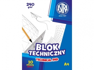Blok techniczny A4 10k. ASTRA 250g