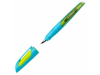 Pi�ro wieczne STABILO EASYbuddy jasny niebieski/limonkowy stal�wka M