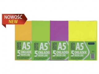 Ok�adka A5 NEON LINE nieregulowana, 5 szt