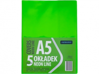 Ok�adka A5 NEON LINE nieregulowana, 5 szt