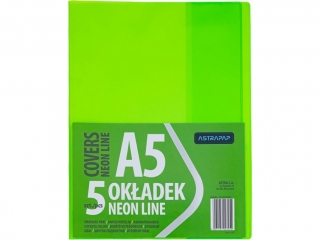 Ok�adka A5 NEON LINE nieregulowana, 5 szt