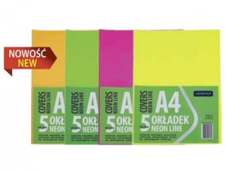 Ok�adka A4 NEON LINE nieregulowana, 5 szt