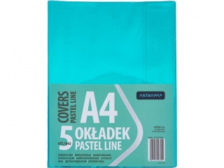 Ok�adka A4 PASTEL LINE nieregulowana, 5 szt