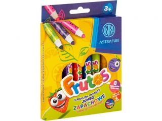 Flamastry okr�g�e zapachowe jumbo ASTRA FRUTOS - 8 kolor�w