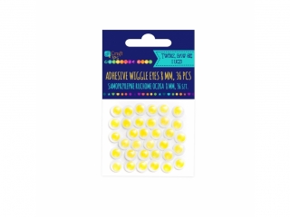 Samoprzylepne ruchome oczka DPCRAFT 8mm ��te, 36szt