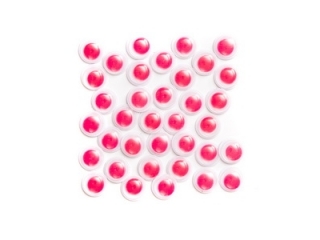 Samoprzylepne ruchome oczka DPCRAFT 8mm r�owe, 36szt