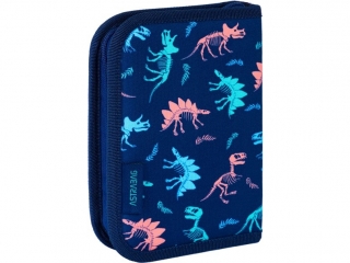 Piórnik pojedynczy dwuklapkowy bez wyposażenia ASTRABAG DINOSAUR, AC1