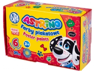 Farby plakatowe ASTRINO  6 kolory 20ml