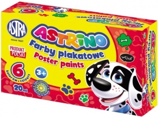 Farby plakatowe ASTRINO  6 kolory 20ml