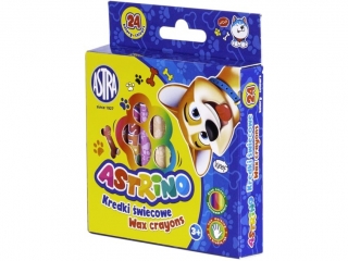 Kredki �wiecowe Astrino 24 kolory 8mm