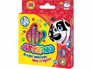 Kredki �wiecowe Astrino 24 kolory 8mm