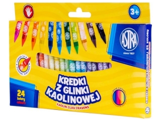 Kredki z glinki kaolinowej Astra 24 kolory