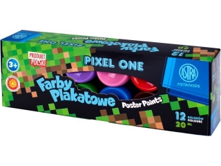 Farby plakatowe ASTRA 12 kolorów 20ml - Pixel One