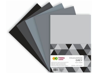 Arkusze piankowe HAPPY COLOR Grey A4 5ark.