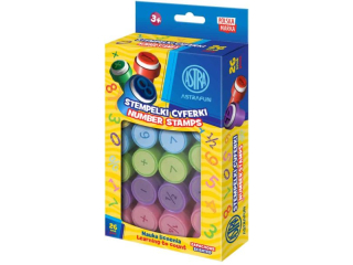 Stempelki zapachowe cyferki, nauka liczenia ASTRAFUN - 26 szt.  [opakowanie=6szt]