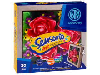 Zestaw lekkiej masy Sensorio Art z ramk� ASTRAFUN Piwonii - 30 kol.  [opakowanie=12szt]