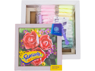 Zestaw lekkiej masy Sensorio Art z ramk� ASTRAFUN Piwonii - 30 kol.  [opakowanie=12szt]