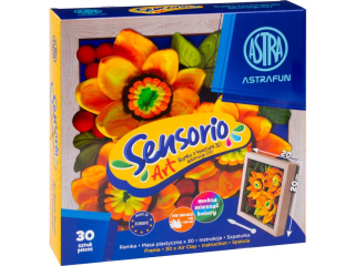 Zestaw lekkiej masy plastycznej Sensorio Art z ramk� ASTRA FUN S�oneczniki - 30 kol.  [opakowanie=12szt]