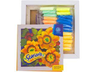 Zestaw lekkiej masy plastycznej Sensorio Art z ramk� ASTRA FUN S�oneczniki - 30 kol.  [opakowanie=12szt]