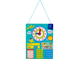 Magnetyczny zestaw edukacyjny ASTRAFUN ? Nauka zegara, 48 el.  [opakowanie=8szt]