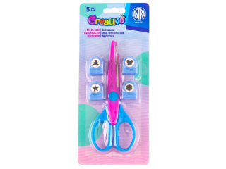 No�yczki i dziurkacze ozdobne 2 ASTRA Creativo - 5 el.  [opakowanie=12szt]