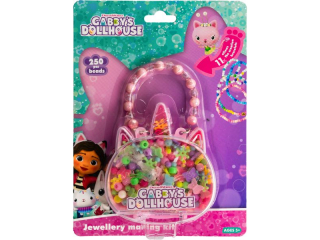 Zestaw koralikw GABBYS DOLLHOUSE - Jednoroec 250 szt + 2m gumki