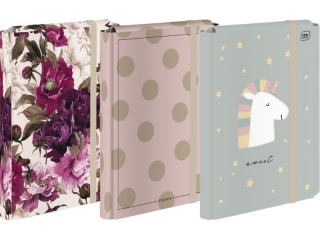 Teczka z gumk� twarda oprawa A4+ z gumk� INTERDRUK Girls