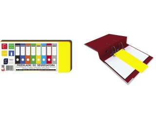 Przek�adki do segregatora INTERDRUK 240x105 50 mix kolor�w