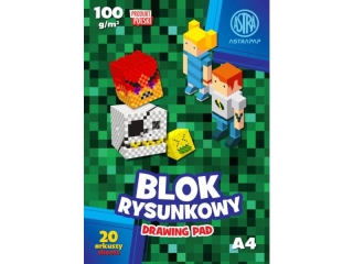 Blok rysunkowy A4 20k. ASTRAPAP 100g Pixel