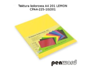 Tektura kolorowa PENWORD A4 10k. 225g - żółta