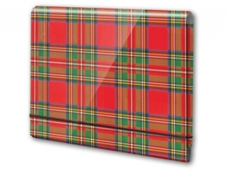 Teczka łamana A4 na gumkę PENMATE krata - wzór A0437