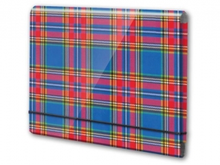 Teczka łamana A4 na gumkę PENMATE krata - wzór A0438