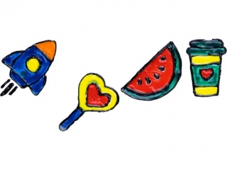 Farby do tworzenia naklejek �elowych, zest. 6 x 15 ml, CREATIVO ASTRA ASPROM