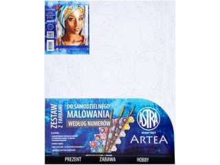 Zestaw z farbami, malowanie wg. numer�w, podobr. 40x50cm, Afryka�ska kobieta, ARTEA ASTRA ASPROM
